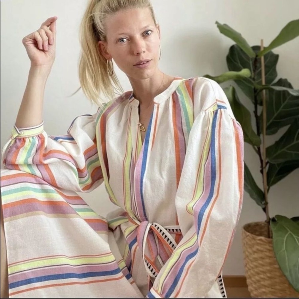 NWT Lemlem X H&M Striped Kaftan Dress